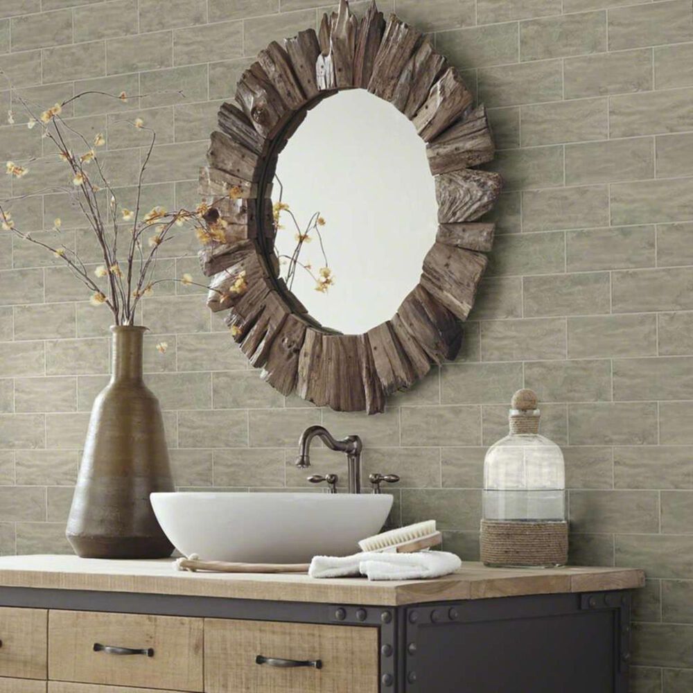 Shaw Geoscape Taupe 3&quot; x 6&quot; Ceramic Wall Tile, , large