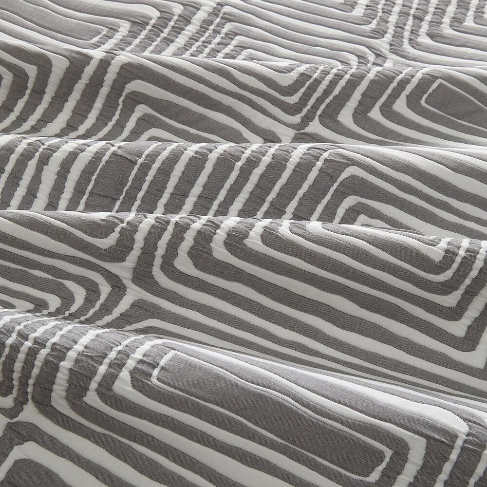 Duke Imports 3-Piece Jacquard Full/Queen Quilt Set in Charcoal Agate, , large