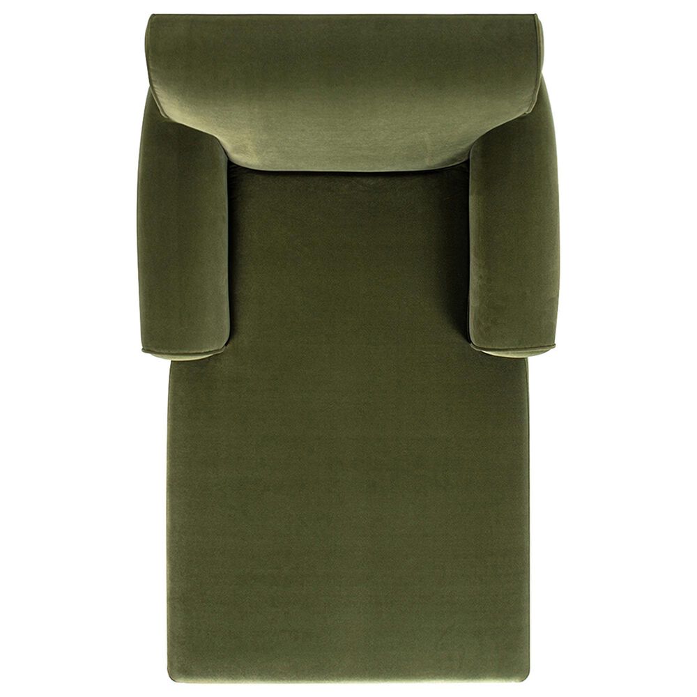 Jennifer Taylor Home Alana Chaise Lounge Chair in Olive Green Velvet, , large