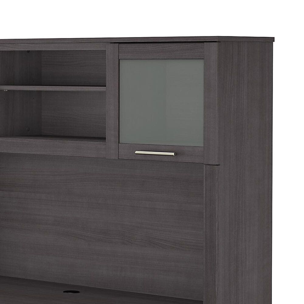 Bush Somerset 60&quot; L-Shaped Desk with Hutch in Storm Gray, , large