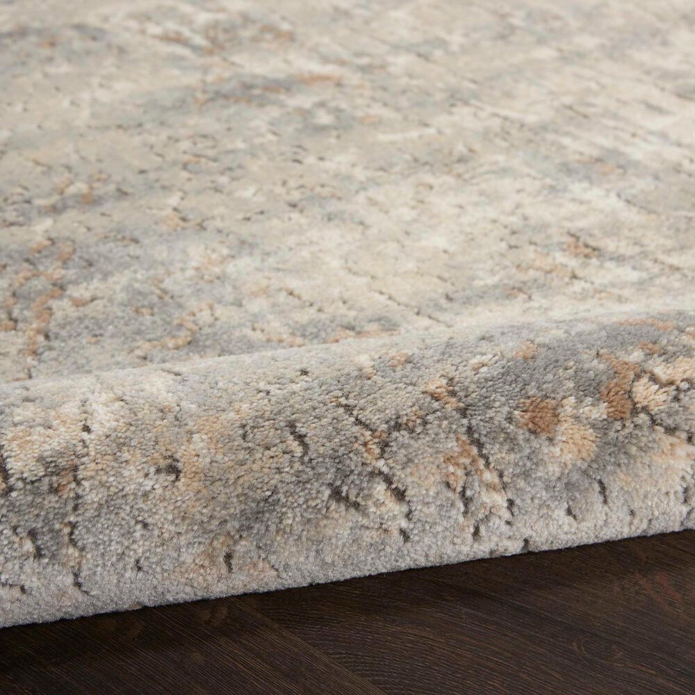 Nourison Quarry QUA03 2&#39;2&quot; x 10&#39; Beige and Grey Runner, , large