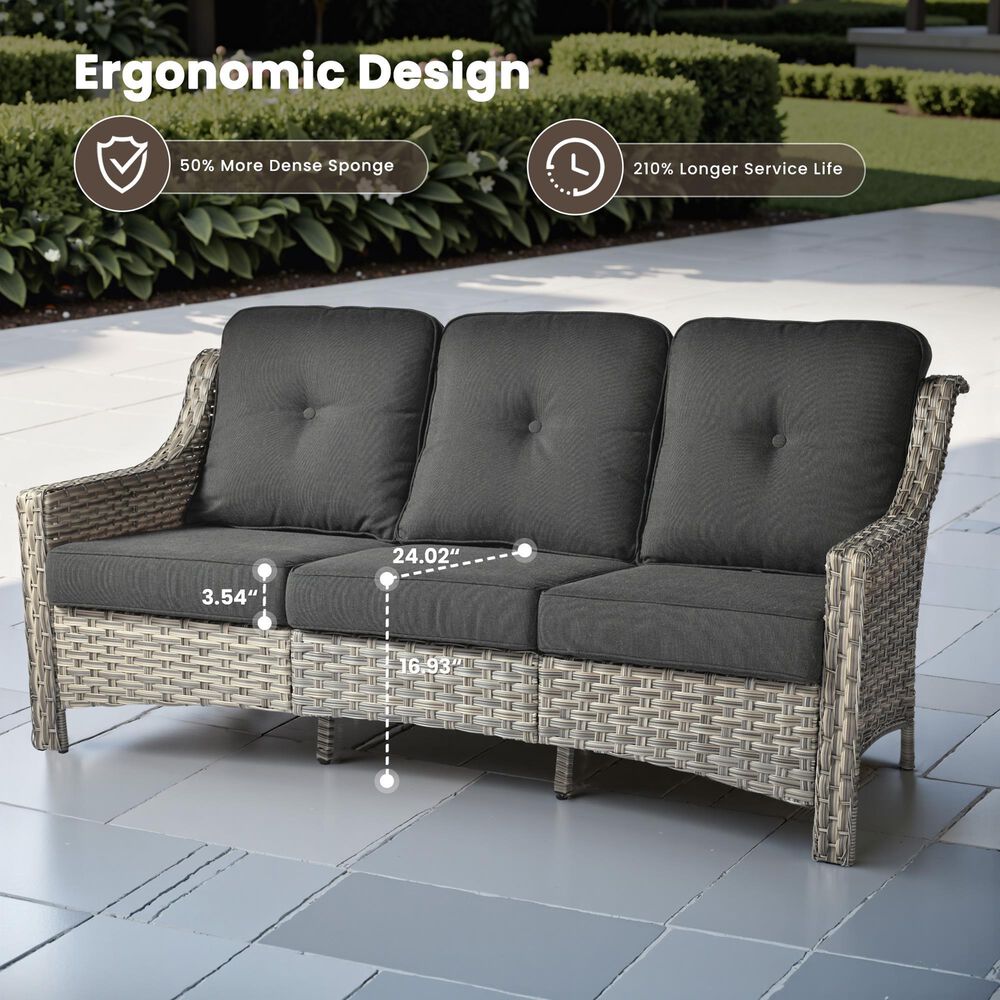 HOMLUX 5-Piece Outdoor Furniture Set in Black, , large