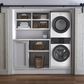 Electrolux 4.4 Cu. ft. Washer and 8 Cu. ft. Gas Dryer Stack Laundry with Satin White Ergorapido Cordless 2-in-1 Stick Vacuum in White, , large