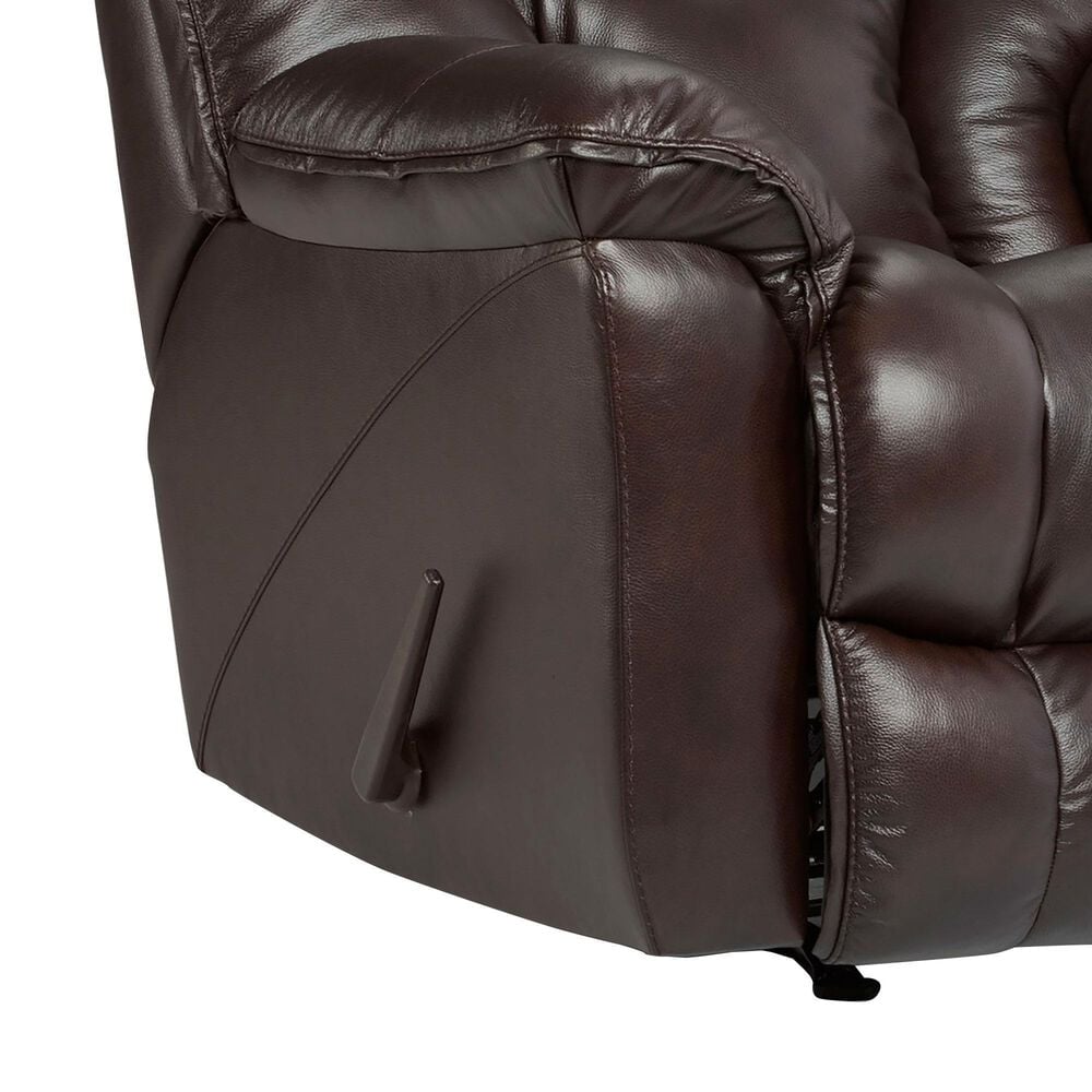 HomeStretch Leather Rocker Recliner in Brown, , large