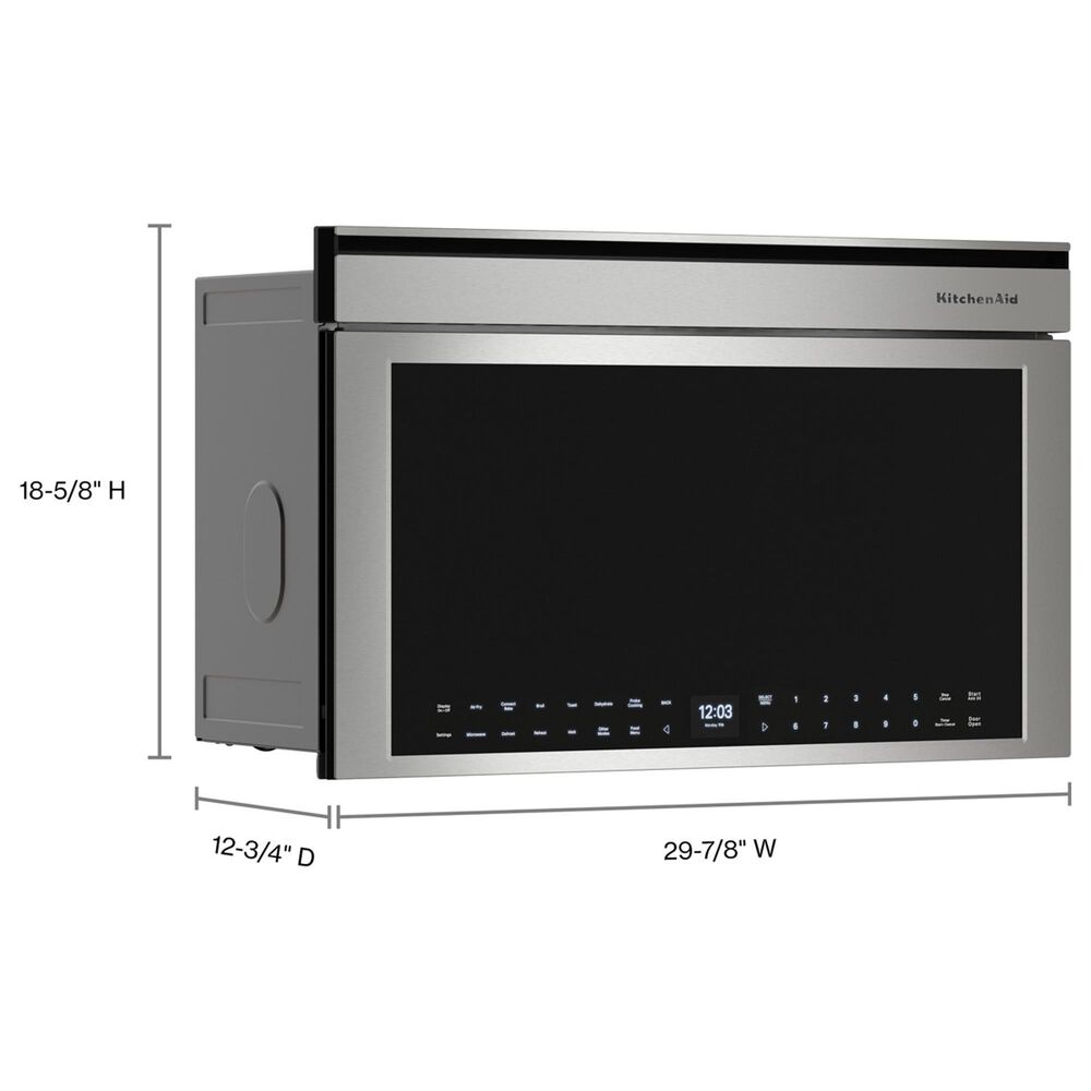 KitchenAid 1.1 Cu. Ft. Built-In More-in-One Convection Microwave Oven in PrintShield Stainless Steel, , large