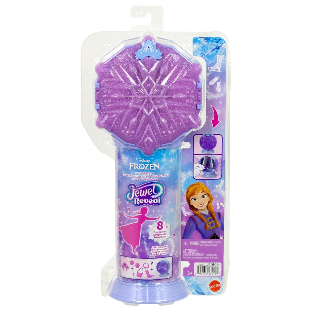 Disney Frozen Jewel Reveal - Ice Skating Anna Fashion Doll with Accessories, , large