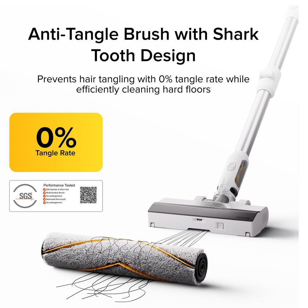 Roborock H60 Cordless Stick Vacuum Cleaner in White, , large