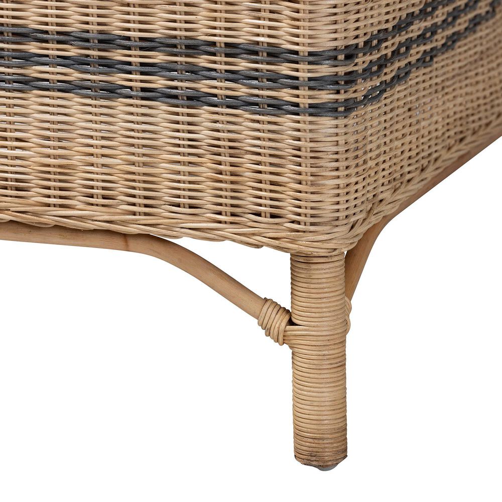 Baxton Studio Elda Rattan Accent Chair in Neutral, , large