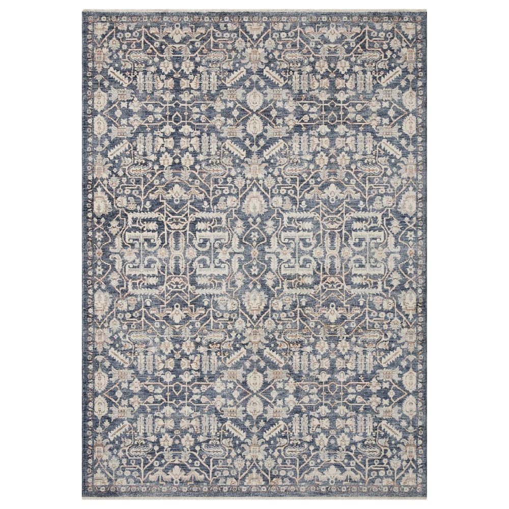 Amber Lewis x Loloi Zuma 2"3" x 3"10" Blue and Ivory Area Rug, , large