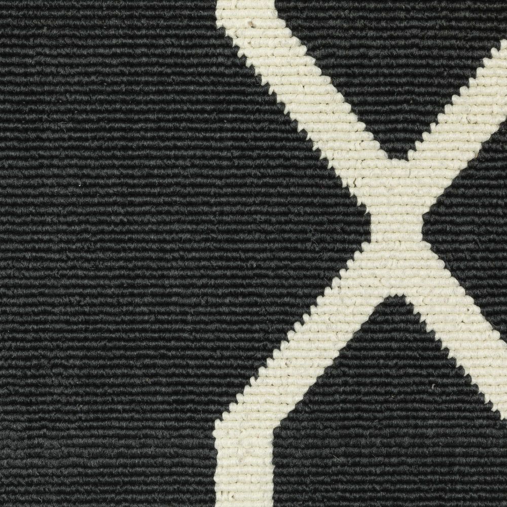 Oriental Weavers Marina 7763K 2&#39;3&quot; x 7&#39;6&quot; Black and Ivory Runner, , large