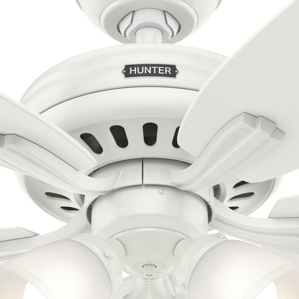 Hunter Newsome 52&quot; Ceiling Fan with 3 Lights in Fresh White, , large