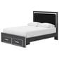 Ashley Zuraleus Queen Upholstered Panel Storage Bed with Two Nightstands in Matte Black, , large