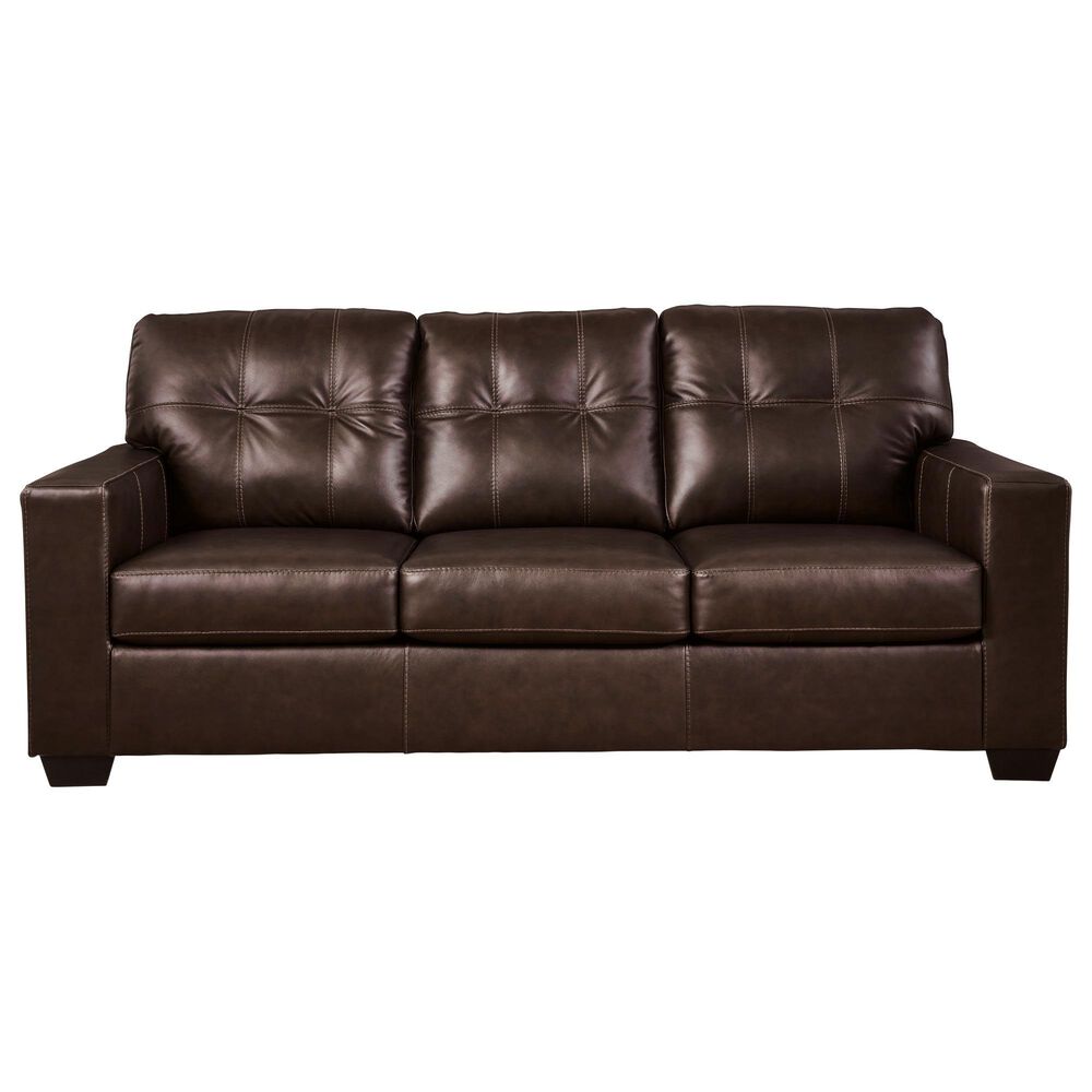 Ashley Santorine Stationary Sofa and Loveseat Set in Dark Brown, , large