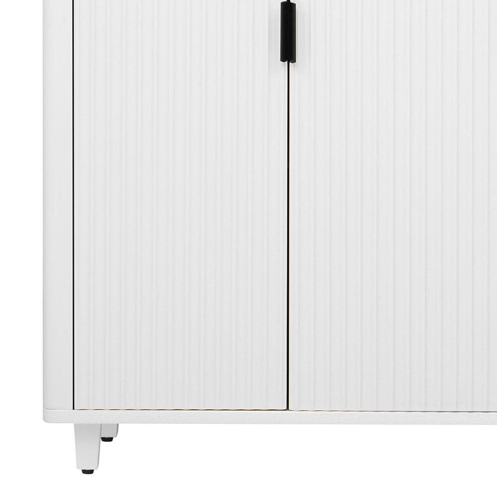 HOMLUX 51" Kitchen Island with Drop Leaf in White Ash, , large