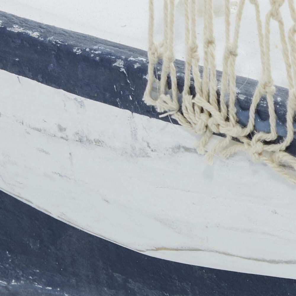 Maple and Jade Sail Boat Decorative Sculpture in Distressed White, Blue, Yellow and Red &#40;Set of 2&#41;, , large