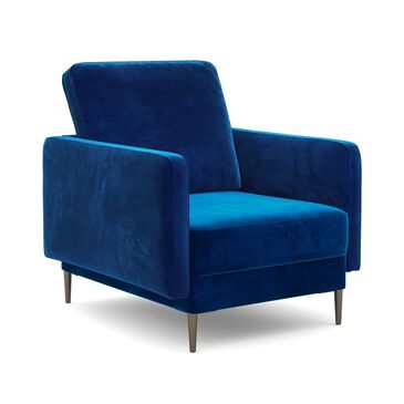 37B Social Chair in Navy Blue Velvet, , large