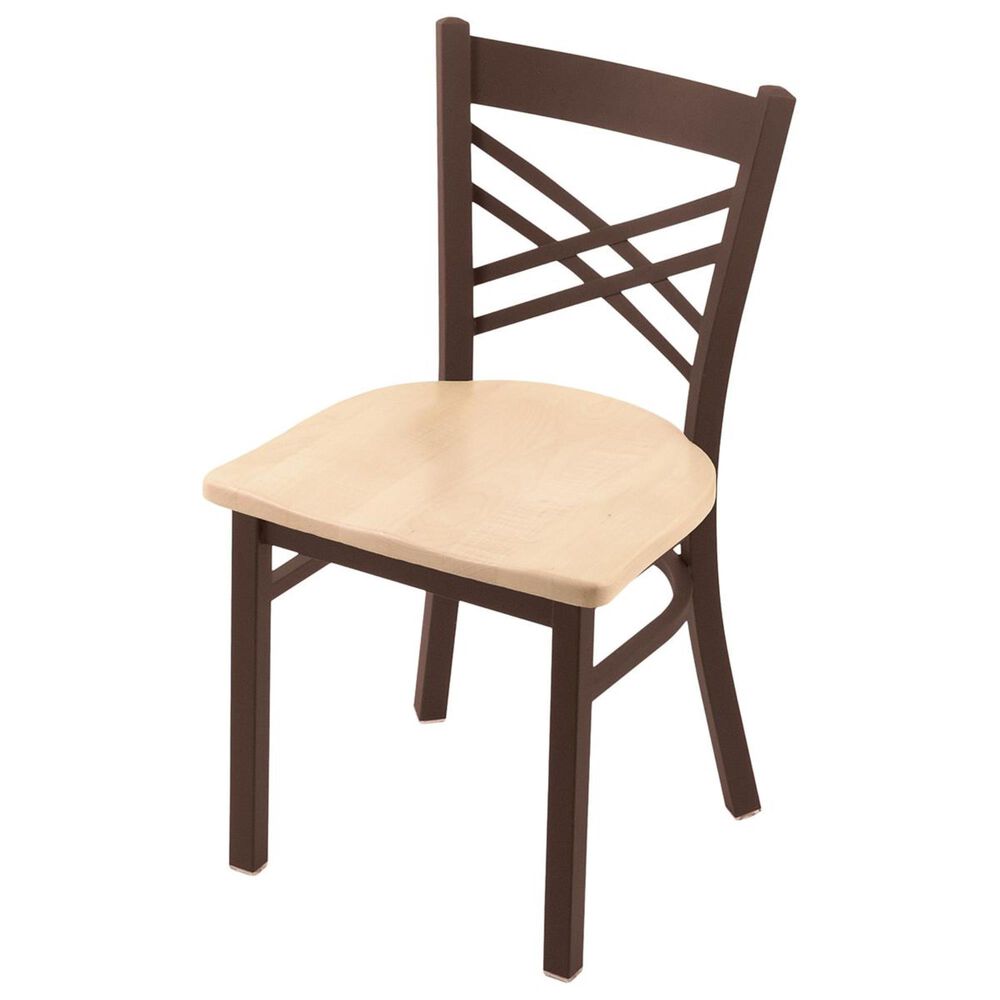 Holland Bar Stool 620 Catalina 18" Chair with Bronze and Natural Maple Seat, , large