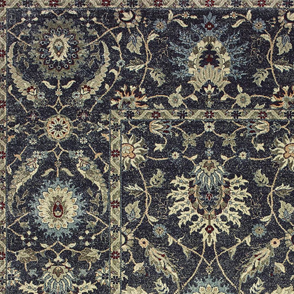 Oriental Weavers Raleigh 022K5 5&#39;3&quot; x 7&#39;6&quot; Navy and Ivory Area Rug, , large