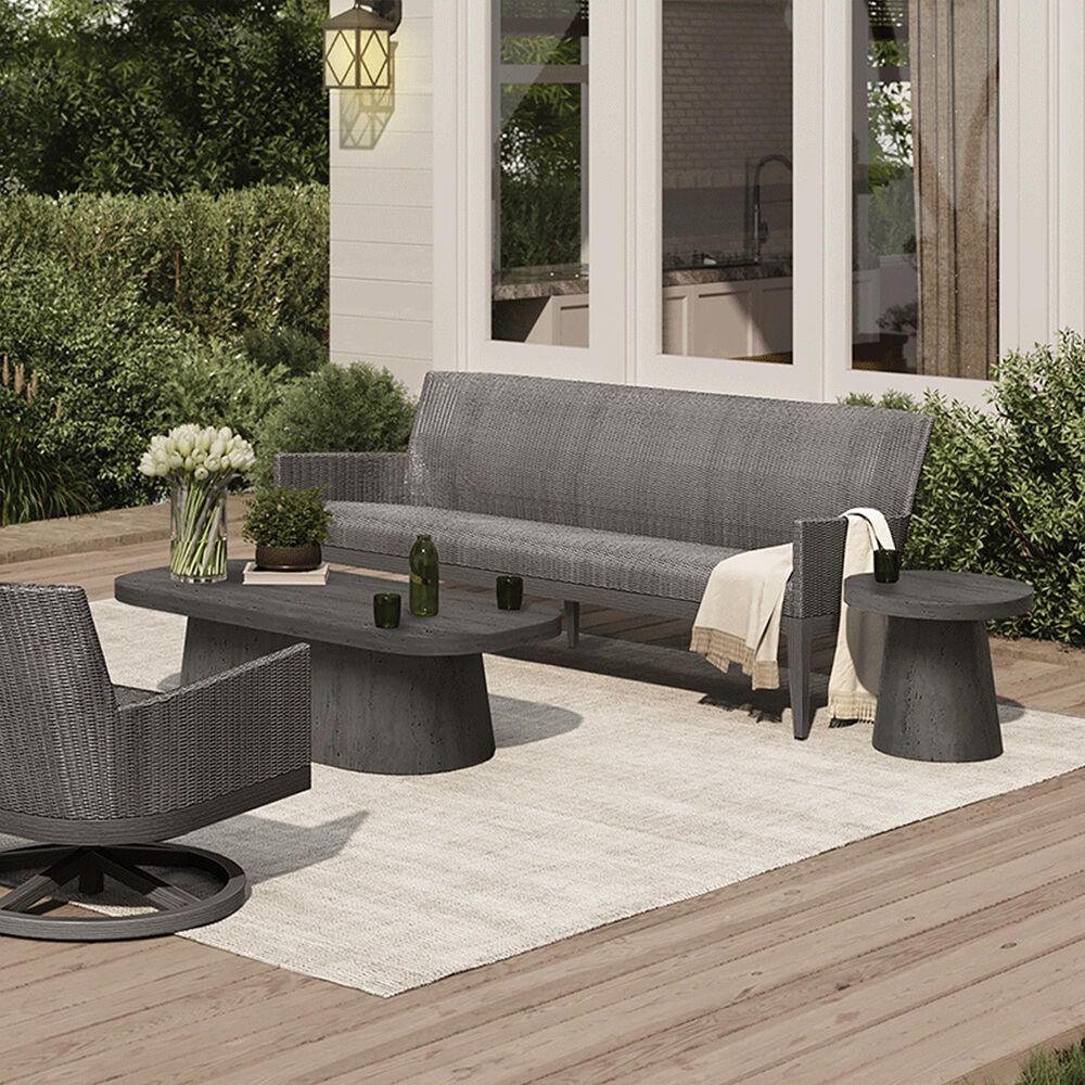 Ebel Outdoor Furniture Siena Outdoor Sofa in Fog and Smoke, , large