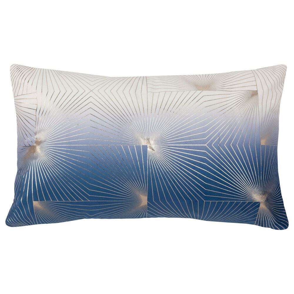 Safavieh Loran 12" x 20" Pillow in Navy and Gray, , large