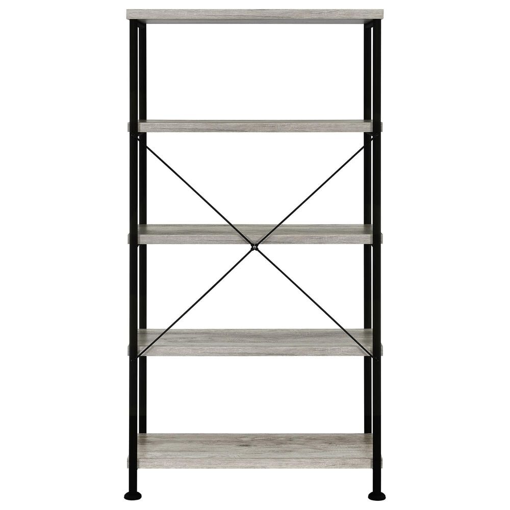 COAST Analiese 2-Piece Desk and Bookcase Set in Black and Grey Driftwood, , large