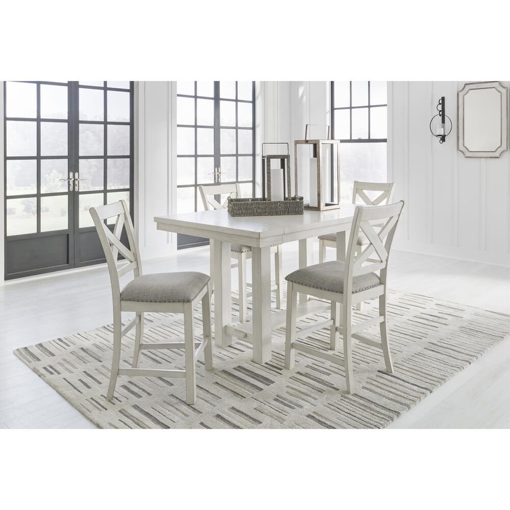 Ashley Robbinsdale Counter Height Barstool in White &#40;Set of 2&#41;, , large