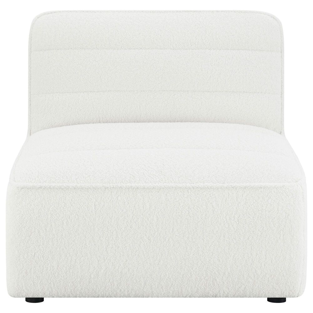 Coaster Sunny Armless Chair in Ivory, , large