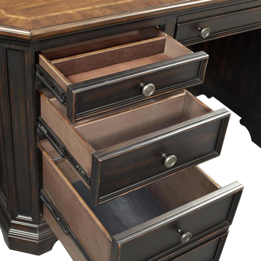 Riva Ridge Hampton Credenza Desk in Black Cherry, , large