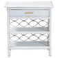 Baxton Studio Akane 1-Drawer Nightstand in White, , large