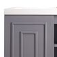 James Martin Vanities Alicante 39.5" Single Bathroom Vanity in Grey Smoke with 5 cm White Glossy Resin Top and Rectangular Sink, , large