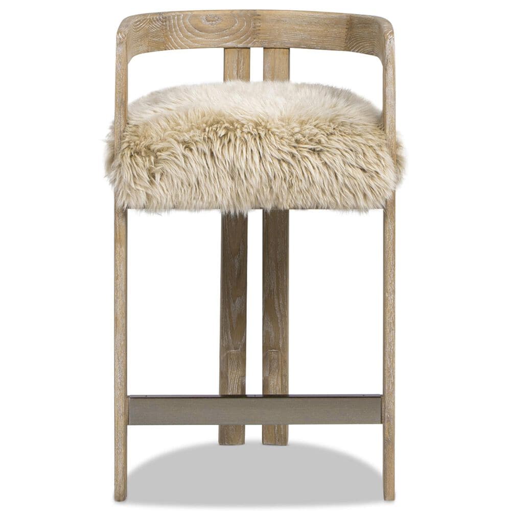 Jennifer Taylor Home Millwick 26.5" Counter Stool with Natural Blonde Cushion in Rustic Blonde, , large