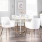 Lumisource Andrew Dining Chair in Cream/Gold (Set of 2), , large
