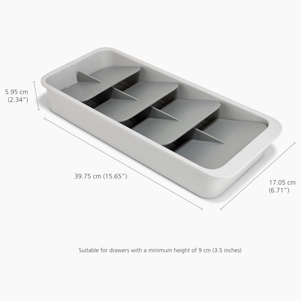 Joseph Joseph DrawerStore Large Tiered Cutlery Organiser in Stone, , large