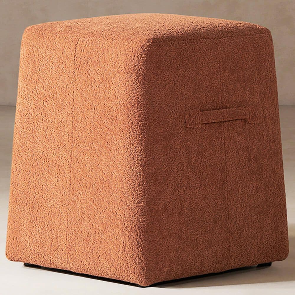 Jennifer Taylor Home Oliver Pouf in Spice Orange, , large
