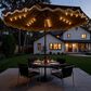 HOMLUX 10" Patio Umbrella with Lights in Dark Brown, , large
