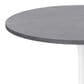 Leisuremod LeisureMod Verve Collection Modern Bar Height Table White Base with 27 Round Marble Grey Sintered Stone Top, , large
