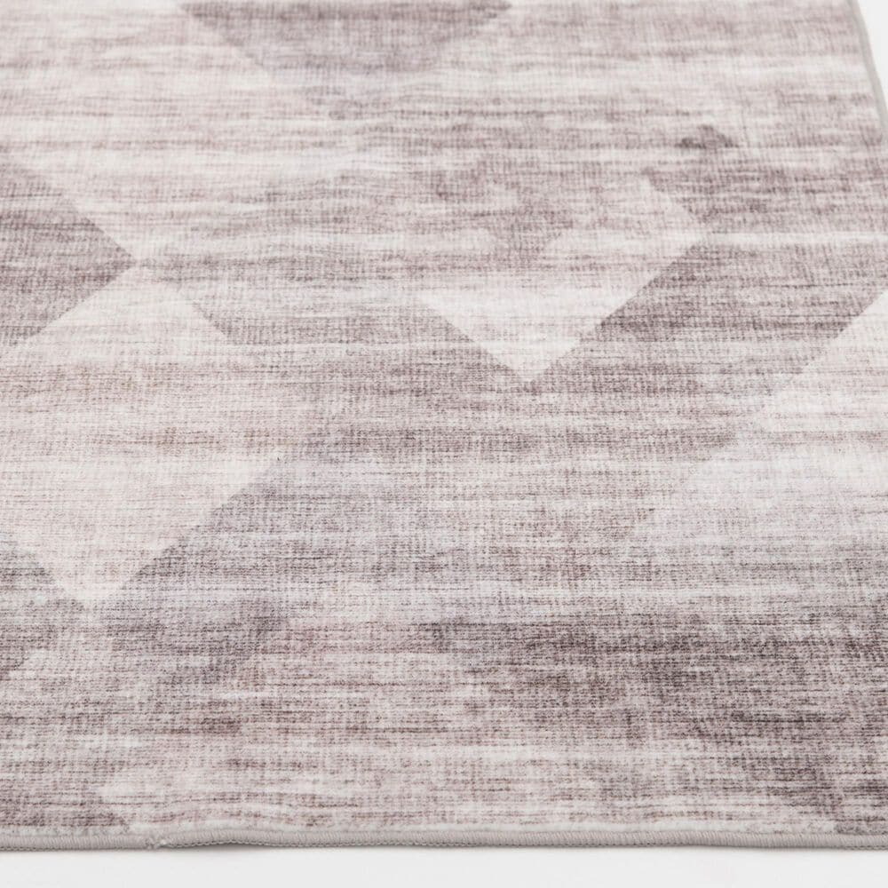 Central Oriental Rugease Velveteen Nella Gray and Ivory 2&#39;3&quot; x 6&#39; Runner, , large