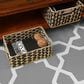 Timberlake Nesting Wicker Basket in Black and Natural (Set of 4), , large
