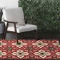 Central Oriental Terrace Tropic Bluffton 7"10" x 9"10" Coral and Snow Area Rug, , large