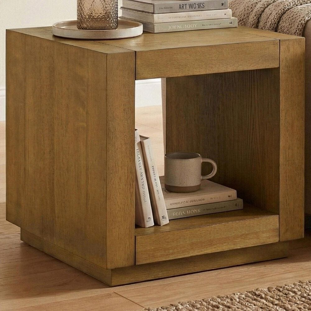 Furniture of America Gryel End Table in Medium Oak, , large