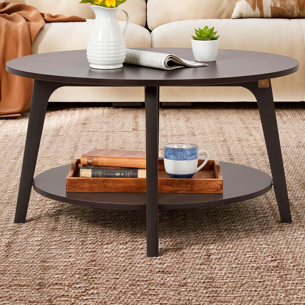 FDW 31.5" Round Coffee Table in Grey, , large