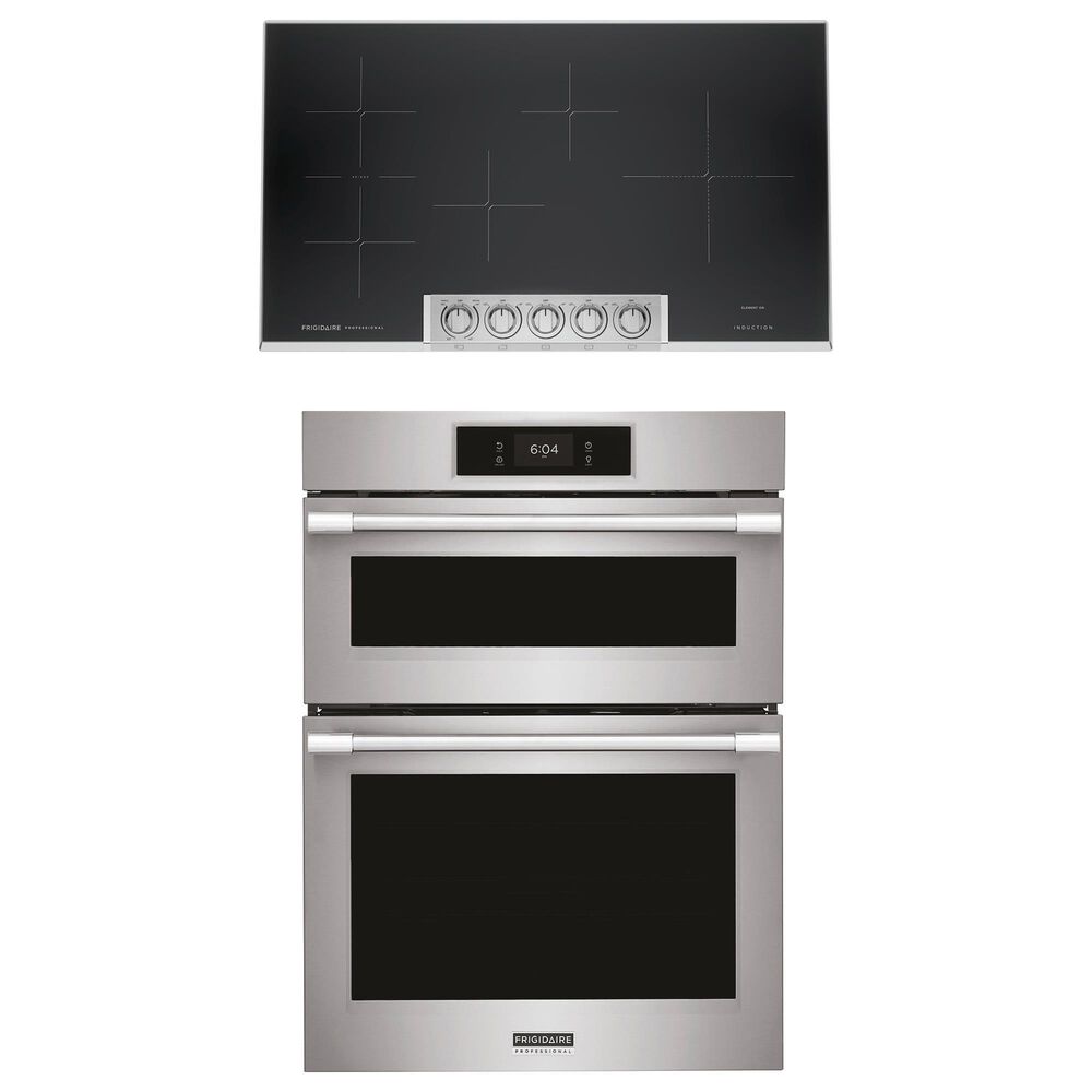 Frigidaire Professional Professional 2-Piece Kitchen Package with 30" Microwave Combination Wall Oven and 36" Induction Cooktop in Stainless Steel, , large