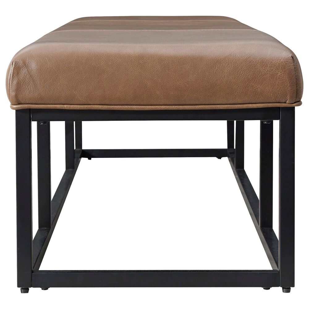 Ashley Joston Accent Bench with Caramel Cushion in Black, , large