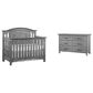 Oxford Village Willowbrook 2 Piece Nursery Set in Graphite Gray, , large