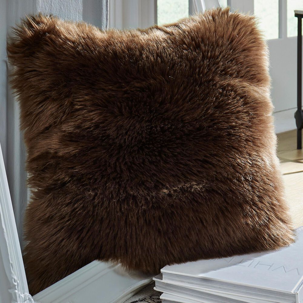 Ashley Bellethrone 20&quot; x 20&quot; Throw Pillow in Brown, , large
