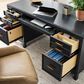 Riva Ridge Alexander 66" Executive Desk in Midnight, , large