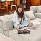 Jaxx Unsofa Stationary Sofa in Stucco Grey, , large