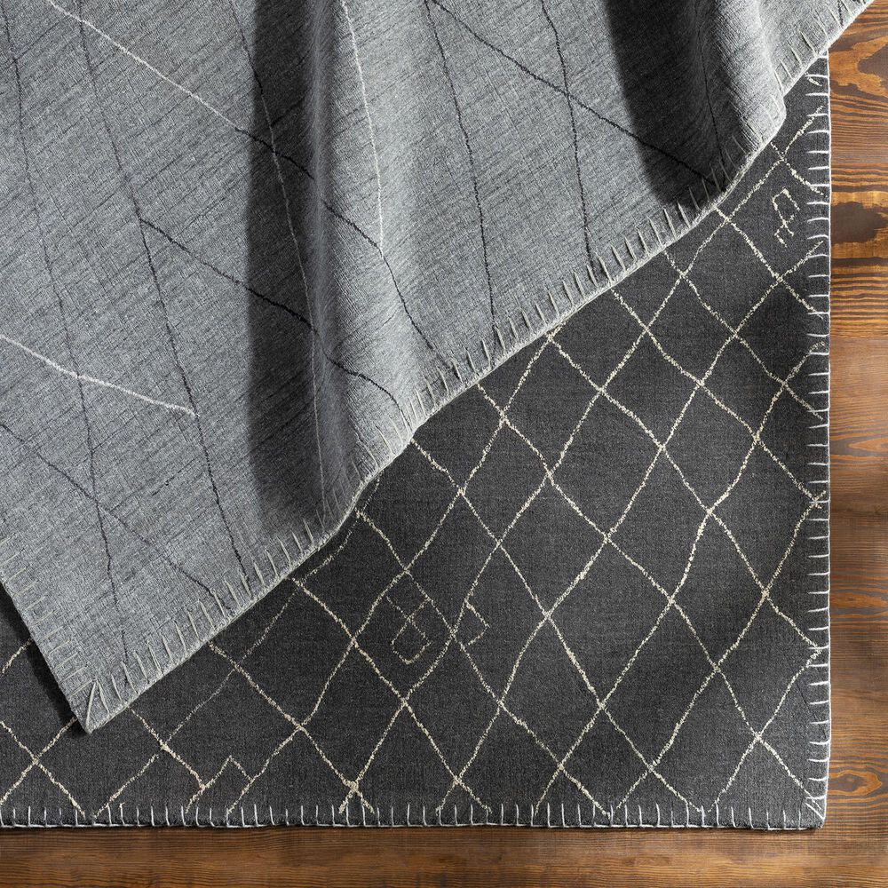 Surya Arlequin 2&#39; x 3&#39; Charcoal, Medium Gray and Black Area Rug, , large