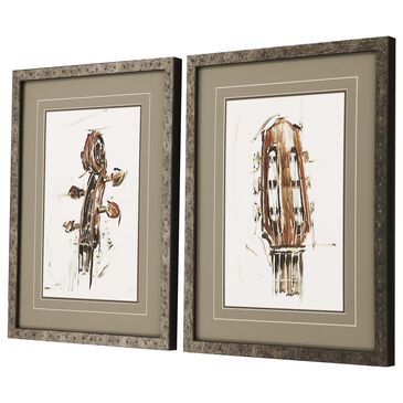 Paragon Instrumental 27" x 21" Wall Art in Brown (Set of 2), , large