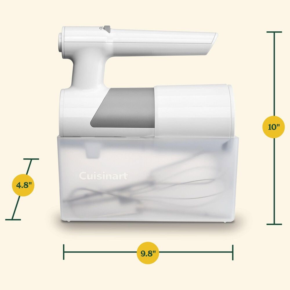 Cuisinart 5-Speed Hand Mixer with Storage Case in White, , large